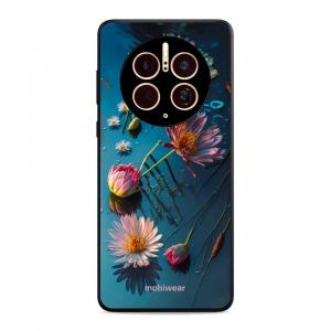 Etui ochronne do Huawei Mate 50 Pro, Mobiwear Glossy Case, niebiesko-kwieciste