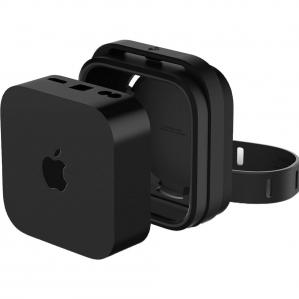 Uchwyt do Apple TV 4K 3 gen. (2022), Spigen Silicone Fit Mount, czarny