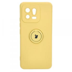 Etui Bizon Case Silicone Ring Sq do Xiaomi 13, żółte