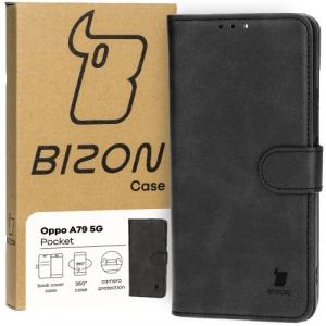 Etui z klapką Bizon Case Pocket do Oppo A79 5G, czarne