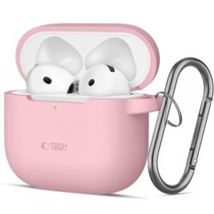 Etui Tech-Protect Silicone Hook do Apple AirPods 4, różowe