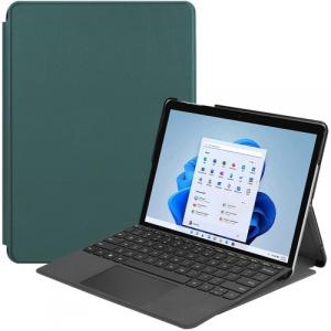 Etui Bizon Case Tab Croc do Microsoft Surface Go 4 / Go 3 / Go 2 / Go, ciemnozielone