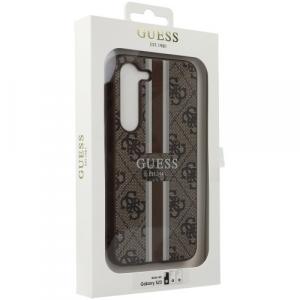 Etui Guess Hardcase 4G Printed Stripe do Galaxy S23 5G, brązowe