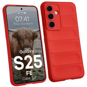Pancerne etui Bizon Case Tur do Galaxy S25 FE, czerwone