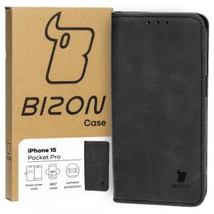 Etui z klapką Bizon Case Pocket Pro do iPhone 15, czarne