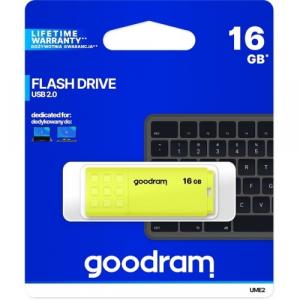 Pendrive USB-A 2.0, Goodram UME2 16 GB, 20MB/s, żółty