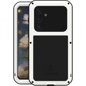 Etui pancerne + szkło LOVE MEI Powerful do Galaxy S25 Plus, białe