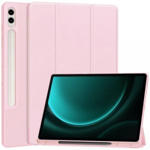 Etui Bizon Case Tab Lizard do Galaxy Tab S9 FE Plus, różowe