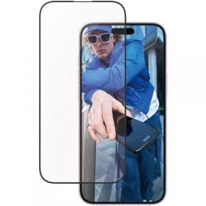 Szkło hartowane PanzerGlass Aluminum Frame Ultra-Wide Fit + EasyAligner do iPhone 16 Plus / iPhone 15 Plus, czarna ramka