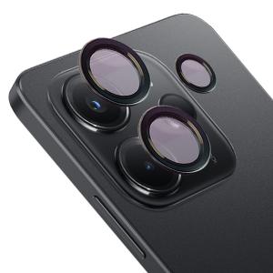 Szkło hartowane na aparat Bizon Glass Snap Lens do Xiaomi Redmi Note 14 4G, 1 zestaw, czarna ramka