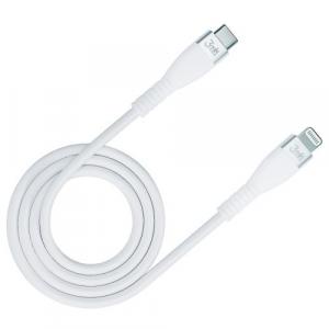 Kabel 3mk Hyper Silicone Cable USB-C do Lightning, MFI, 20W 1m, biały