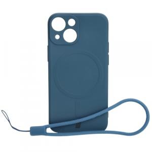 Etui Bizon Case Silicone MagSafe Sq do iPhone 13 Mini, granatowe