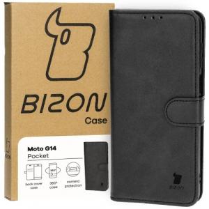 Etui z klapką Bizon Case Pocket do Motorola Moto G14, czarne