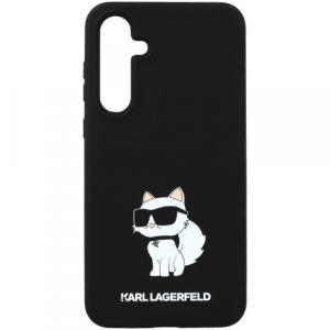 Etui Karl Lagerfeld Silicone Choupette Metal Pin do Galaxy A55, czarne