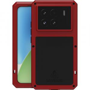 Etui pancerne + szkło LOVE MEI Powerful do Xiaomi 15, czerwone