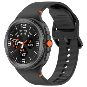 Silikonowy pasek Bizon Strap Watch Silicone G do Galaxy Watch 8 / 8 Classic, czarny