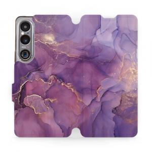 Etui z klapką do Sony Xperia 1 VI, Mobiwear Book, fioletowe