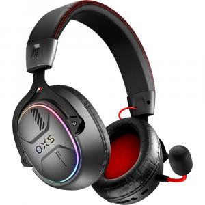 Słuchawki gamingowe z mikrofonem, OXS Storm G2, Bluetooth/USB 2.4 GHz/3.5 mm, czarne