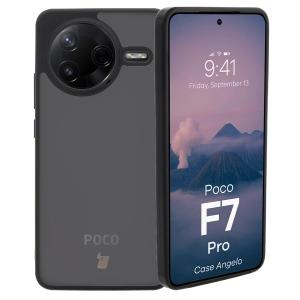 Etui Bizon Case Angelo do Xiaomi Poco F7 Pro, przydymione z czarną ramką