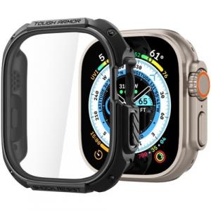 Etui + szkło Spigen Tough Armor SP do Apple Watch Ultra 2/1 49 mm, czarne