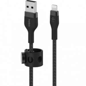 Kabel Belkin Boost Charge Pro Flex Braided MFi USB-A do Lightning 1m, czarny