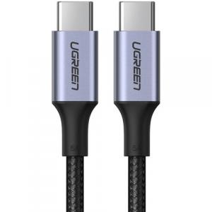 Kabel do szybkiego ładowania i przesyłania danych Ugreen 100W USB-C do USB-C, PD, QC, FCP, 480 Mbps, 5A, 0.5 m, szary
