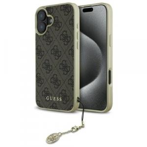 Etui Guess 4G Charms Collection do iPhone 16 Plus, brązowe