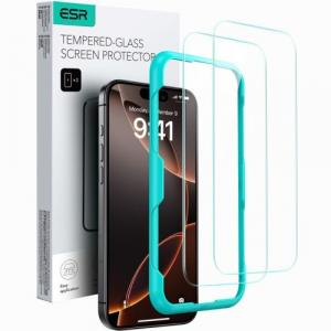 Szkło hartowane z ramką pozycjonującą ESR Tempered Glass do iPhone 16 Pro, 2 sztuki
