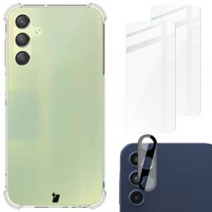 Etui + 2x szkło + obiektyw Bizon Case Clear Pack do Galaxy A15 4G/5G, przezroczyste