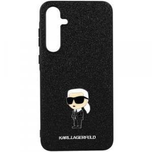 Etui Karl Lagerfeld Fixed Glitter Metal Ikonik do Galaxy A35 5G, czarny