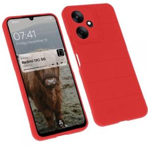 Pancerne etui Bizon Case Tur do Xiaomi Redmi 13C 5G, czerwone