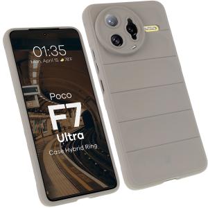 Pancerne etui Bizon Case Tur do Xiaomi Poco F7 Ultra, jasnoszare
