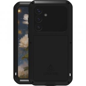 Etui pancerne + szkło LOVE MEI Powerful do Galaxy S25 Plus, czarne