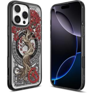 Etui Spigen Ultra Hybrid T Mag (CC) do MagSafe do iPhone 16 Pro Max, czerwono-wzorzyste (C11 Sephiroth)