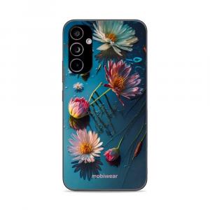 Etui ochronne do Galaxy A34 5G, Mobiwear Glossy Case, niebiesko-kwieciste