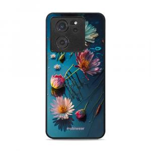 Etui ochronne do Xiaomi 13T, Mobiwear Glossy Case, niebiesko-kwieciste