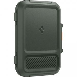 Portfel na karty, banknoty Spigen LockFit Wallet do MagSafe, zielony