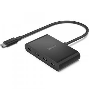 Stacja, hub Belkin Connect USB-C to 4-Port USB-C, USB-C do 4x USB-C, czarna