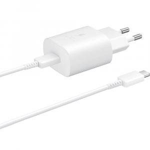 Ładowarka sieciowa Samsung Travel Adapter PD 25W, USB-C + kabel, biała