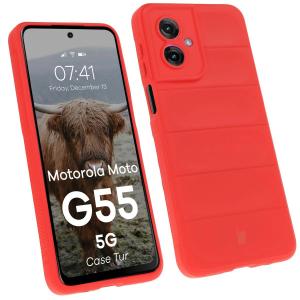 Pancerne etui Bizon Case Tur do Motorola Moto G55 5G, czerwone