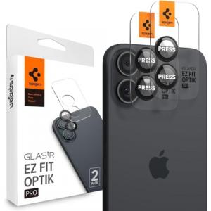 Szkło na aparat Spigen Glas.tR Ez Fit Optik Pro 2-Pack do iPhone 16 / 16 Plus, czarne