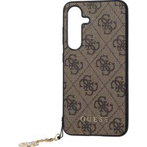 OUTLET: Etui Guess 4G Charms Collection do Galaxy S24, brązowe