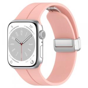 Silikonowy pasek Bizon Strap Watch Silicone do Apple Watch 38/40/41/42mm, różowy