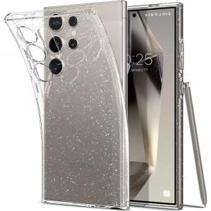 OUTLET: Etui Spigen Liquid Crystal Glitter do Galaxy S24 Ultra, przezroczyste z brokatem