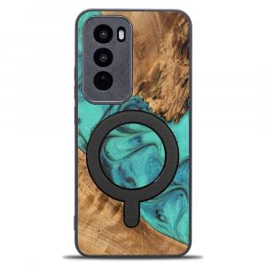 Drewniane etui do Oppo Reno 12, Bewood Unique Turquoise do MagSafe