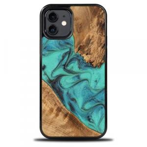 Drewniane etui Bewood iPhone 12 / 12 Pro, Turquoise MagSafe