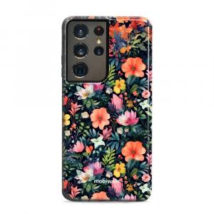 Etui ochronne do Galaxy S21 Ultra, Mobiwear Elite Pro, kolorowo-kwieciste