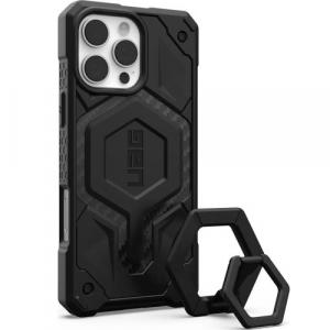 Etui pancerne Urban Armor Gear Monarch Pro Mag do MagSafe + Ring Stand do iPhone 16 Pro Max, czarne z włóknem węglowym