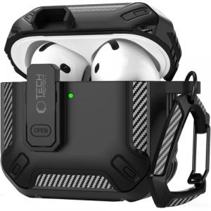 Etui Tech-Protect Carbonox do Apple AirPods 4, czarne