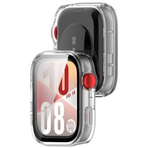 Etui ze szkłem do zegarka Bizon Case+Glass Watch do Huawei Watch Fit 4, przezroczyste